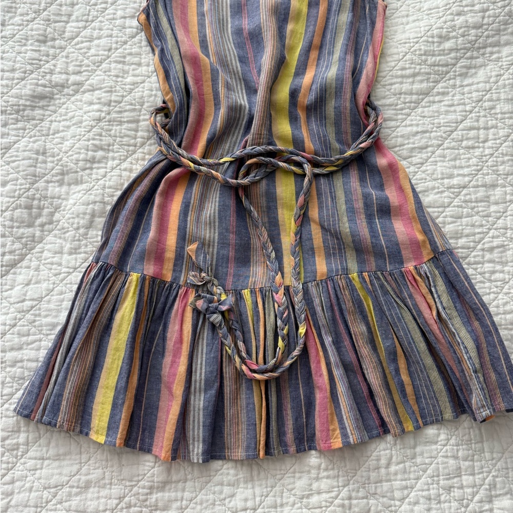 Marine Layer Striped Mini Dress with Yellow and Pink - Picture 2 of 10